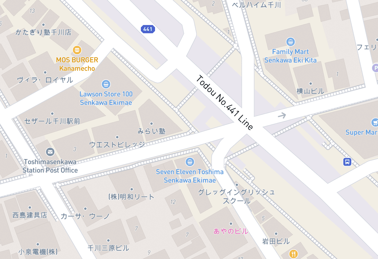 千川駅周辺の地図